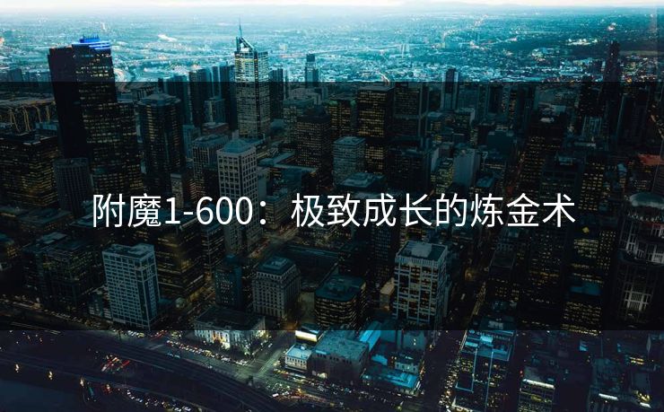 附魔1-600:极致成长的炼金术 附魔1-600:极致成长的炼金术
