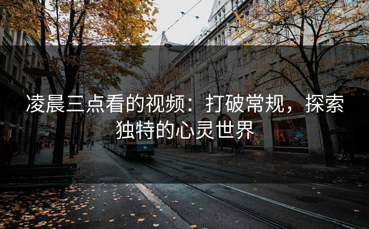 凌晨三点看的视频：打破常规，探索独特的心灵世界